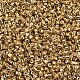 板ガラスシリンダービーズ  シードビーズ  メタリックカラー  丸い穴  ゴールド  1.5~2x1~2mm  穴：0.8mm  約8000個/袋  約1ポンド/バッグ SEED-S047-E-005-3