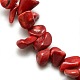 Naturelles perles de corail rouge brins G-P041-03-2