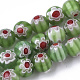 Chapelets de perles vernissées de millefiori manuelles LAMP-R143-01D-1
