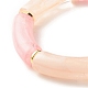 Bracelets extensibles en perles de tube acrylique BJEW-JB07762-01-5