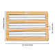 Soportes de bandeja de exhibición de anillo de bambú rectangular de 3 ranura RDIS-WH0002-27A-2