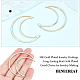 BENECREAT 10pcs Real 18K Gold Plated Moon Linking Rings Brass Hollow Frames Links Connector Charms for Bracelets Necklace Jewelry DIY Making KK-BC0009-09-3