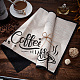 Коврики для чашек из хлопка и льна с кофейной тематикой AJEW-WH0201-019-5