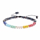 Bling Glass Braided Bead Bracelet for Women BJEW-TA00101-1