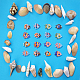 Dicosmétique 16 pièces 8 couleurs perles de poisson en porcelaine perles d'espacement de poisson multicolores perles en vrac d'animaux de l'océan perles d'été hawaïennes pour la fabrication de bijoux artisanat de bricolage PORC-DC0001-01-5
