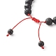 Natural Amethyst & Lava Rock Braided Bead Bracelets Set for Girl Women BJEW-JB06972-04-10