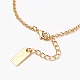 Brass Rolo Chain Bracelets BJEW-H537-08G-2