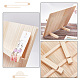 3 段の長方形の木製イヤリング ディスプレイ カード スタンド  卓上イヤリングディスプレイカードオーガナイザーホルダー  ナバホホワイト  完成品：14x40x28.5cm EDIS-WH0029-78-4