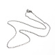 304 из нержавеющей стали кабель цепи ожерелья NJEW-L418-01P-2