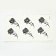 Cool Sexy Women's Body Art Rose Shape Removable Fake Temporary Tattoos Paper Stickers X-AJEW-O006-10-1