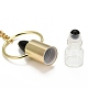 ステンレス製の開閉可能な香水瓶ペンダントネックレス304個  天然宝石と  口紅の形  ゴールドカラー  27.55インチ（70cm）  ボトル容量：3ml（0.1液量オンス） NJEW-I239-04G-4