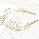 Hair Accessories Alloy Hair Band Findings OHAR-PW0001-157B-2