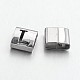 Letter Style 201 Stainless Steel Square Slide Charms STAS-L132-23-1