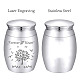 CREATCABIN Tree of Life Mini Urn Small Keepsake Cremation Urns Ashes Holder Miniature Burial Funeral Paw Container Jar Engraving Stainless Steel for Human Ashes Pet Dog Cat 1.57 x 1.18 Inch(Silver) AJEW-CN0001-69I-3