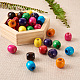 240 pièces 8 couleurs craftdady teint perles en bois d'érable naturel WOOD-CD0001-06B-LF-6