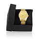 Saint Valentin Cadeaux dames montres unisexes or inoxydable STEE wristwatchl strass sertie de diamants montres à quartz WACH-N004-06-6