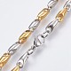 Men's 304 Stainless Steel Bar Link Chain Necklaces NJEW-P218-02A-2
