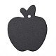 紙ギフトタグ  hange tags  美術工芸用  りんご  ブラック  63.5x53x0.3mm  穴：4mm CDIS-P001-J01-1