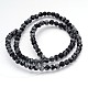 Perles naturelles de pierres précieuses en obsidienne G-J338-03-4mm-2