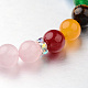Natürliche Achat Perlen Armbänder dehnen BJEW-E285-D01-2
