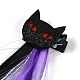 ハロウィンヘッドギア  猫の装飾的なかつらヘアピン  パーティーヘアデコレーション  カラフル  390mm PHAR-H065-04-5