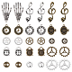 Sunnyclue 75 pièces 15 ensembles de pendentifs en alliage de style tibétain TIBEP-SC0002-43-1
