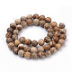 Chapelets de perles en jaspe avec images naturelles G-S259-27-6mm-2