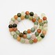 De piedras preciosas naturales mixtos hebras de perlas redonda G-P070-25-4mm-2