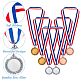 Gomakerer 6 medalla de premio en blanco AJEW-FG0003-03-4