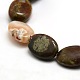 Ovales naturelles multicolores perles d'agate brins G-P063-128-3