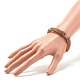 Bling Polymer Clay Rhinestone Curved Tube Beads Stretch Bracelet for Women BJEW-JB07490-02-3