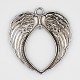 Antique Silver Tibetan Style Alloy Double Wing Large Pendants X-TIBEP-344-AS-FF-2