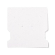 紙のアクセサリーディスプレイカード  イヤリング ネックレス ホルダー カード  女性の模様を持つ正方形  アクアマリン  7.4x7.4x0.03cm  穴：1mm DIY-B061-08D-2