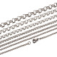 ネックレス用スチールローロチェーン  カニカン付き  ステンレス鋼色  6x2mm  19.9インチ（50.5cm）  1連売り/箱 MAK-TA0001-02P-3