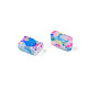 2-trou perles rocailles en verre opaque SEED-N004-002-A05-4