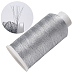 ナイロンメタリック糸  刺しゅう糸  9プライ  銀  0.6mm  約492.12ヤード（450m）/ロール MCOR-T002-01C-02-1