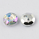 2-Hole Taiwan Acrylic Rhinestone Flat Round Buttons BUTT-F015-10mm-14-2