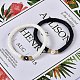 Ensemble de bracelets extensibles de perles de motif de coeur pour les femmes BJEW-SZ0001-92-5