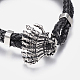 Men's Braided Leather Cord Multi-strand Bracelets BJEW-P198-09-4