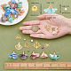 SUNNYCLUE DIY Make 6 Pairs 3D Fabric Cloth Flower Earrings Making Kit Including FLower Charms Chandelier Components Links Glass Beads Jewelry Findings for Adults Women Earring Jewellery Making DIY-SC0015-75-3