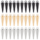 UNICRAFTALE 30pcs 3 Colors Cone Charms Hypoallergenic Spike Stainless Steel Pendants Metal Drop Cone Charm with 1.4~2mm Loop for Hoop Earring Jewelry Making 17.5~18mm STAS-UN0037-76-1