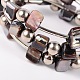 Shell Beads Wrap Bracelets X-BJEW-JB01609-05-2