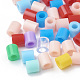 ヒューズビーズ：DIYメルティビーズは、ビーズセットを融合  ABCプラスチックペグボード  型紙とアイロン用紙  女の子模様  正方形  カラフル  14.7x14.7cm X-DIY-S033-031-4