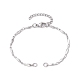 304 fabrication de bracelet en chaîne à maillons ovales en acier inoxydable AJEW-JB01183-1