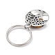 Natural Tiger Eye Chip & Alloy Tree of Life Pendant Keychain KEYC-JKC00648-07-5