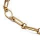 304 Halskette aus Edelstahl mit Rhombus und ovalen Gliedern BJEW-B072-03G-2