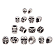 Unicraftale 8 pièces 8 perles de crâne de style 304 perles d'espacement en acier inoxydable tête de crâne en argent antique perles en vrac trou de 1.5~8.5 mm perles européennes perles en métal pour la fabrication de bijoux bracelet à bricoler soi-même collier STAS-UN0043-54-1