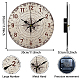 Настенные часы с принтом из мдф HJEW-WH0058-004-2
