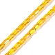 Perles en verre électroplaqué à chevrons&nbsp;GLAA-Q101-02A-AB07-1