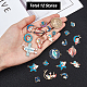 SUPERFINDINGS 48Pcs 12 Style Space Theme Alloy Enamel Pendants Gold Plated Enamel Astronaut Moon Star Celestial Charm Pendant for Necklace Bracelet Earring Jewelry Making PALLOY-FH0001-78-4